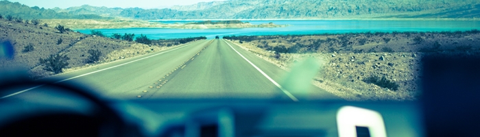 後部座席からの風景